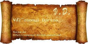 Vázsonyi Dorina névjegykártya